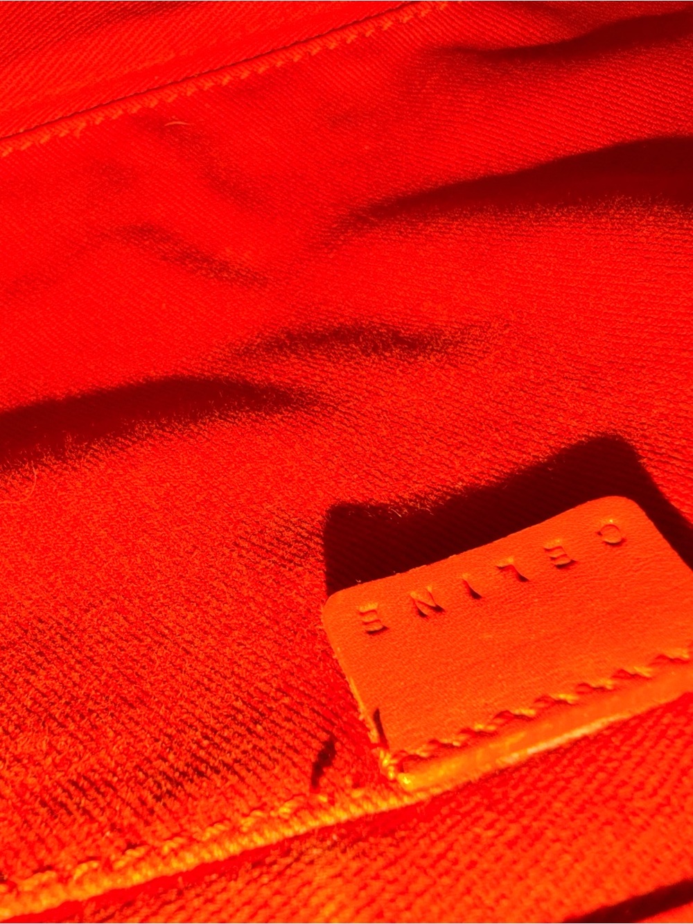 Authentic Vintage Celine Orange Leather Satchel Handbag - Picture 9 of 9